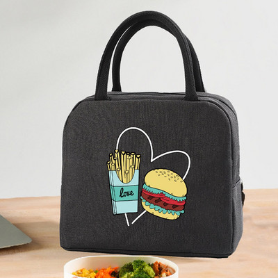 Geantă de transport pentru prânz Genți portabile termoizolante pentru femei, copii, excursii la școală, prânz, picnic, cină, răcitor pentru alimente, genți de mână din pânză