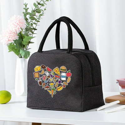 Geantă de transport pentru prânz Genți portabile termoizolante pentru femei, copii, excursii la școală, prânz, picnic, cină, răcitor pentru alimente, genți de mână din pânză