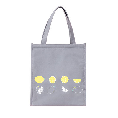 PURDORED 1 bucată sac de prânz cu fructe din desene animate pentru femei, cutie de prânz pentru picnic termic, pungă izolatoare, pungă Bento, organizator de fructe de călătorie