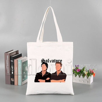 The Vampire Diaries Funny Shopping Bag Graphic Tote Harajuku Γυναικεία πάνινη τσάντα ώμου Γυναικεία Ulzzang Eco Large-Capacity