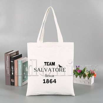 The Vampire Diaries Funny Shopping Bag Graphic Tote Harajuku Γυναικεία πάνινη τσάντα ώμου Γυναικεία Ulzzang Eco Large-Capacity