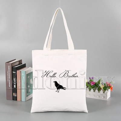 „Vampyro dienoraščiai“ Juokingas pirkinių krepšys „Harajuku“ moteriškas drobinis pečių krepšys, moteriškas „Ulzzang Eco“ didelės talpos