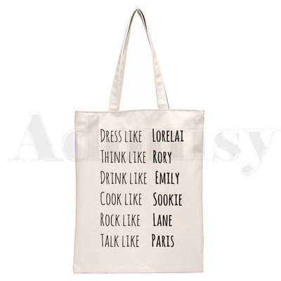 Gilmore Girls Luke's Diner Drink Coffee Platnene torbe na rame Velikog kapaciteta Harajuku torba za koledž Ženska torba Torba za kupovinu