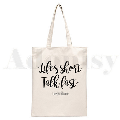 Gilmore Girls Luke's Diner Drink Coffee Platnene torbe na rame Velikog kapaciteta Harajuku torba za koledž Ženska torba Torba za kupovinu