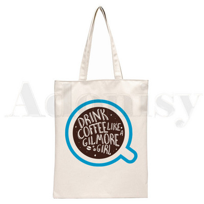 Gilmore Girls Luke's Diner Drink Coffee Platnene torbe na rame Velikog kapaciteta Harajuku torba za koledž Ženska torba Torba za kupovinu