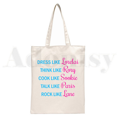 Gilmore Girls Luke's Diner Drink Coffee Platnene torbe na rame Velikog kapaciteta Harajuku torba za koledž Ženska torba Torba za kupovinu