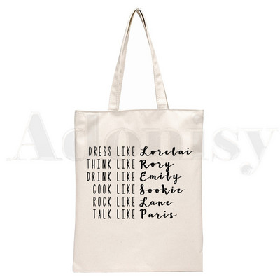 Gilmore Girls Luke's Diner Drink Coffee Platnene torbe na rame Velikog kapaciteta Harajuku torba za koledž Ženska torba Torba za kupovinu