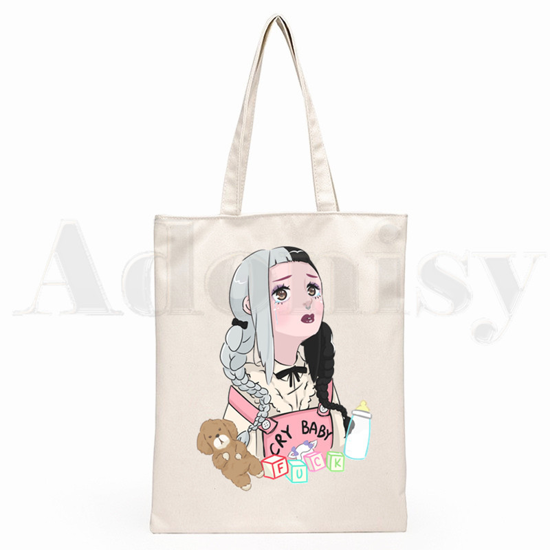 Melanie Martinez Kpop Letné grafické estetické grafické kreslené potlače Nákupné tašky Dievčenská móda Ležérne balenie Kabelka