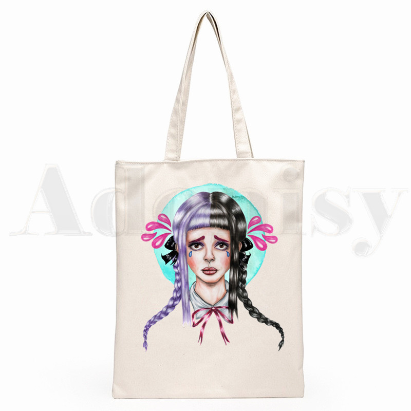Melanie Martinez Kpop Letné grafické estetické grafické kreslené potlače Nákupné tašky Dievčenská móda Ležérne balenie Kabelka