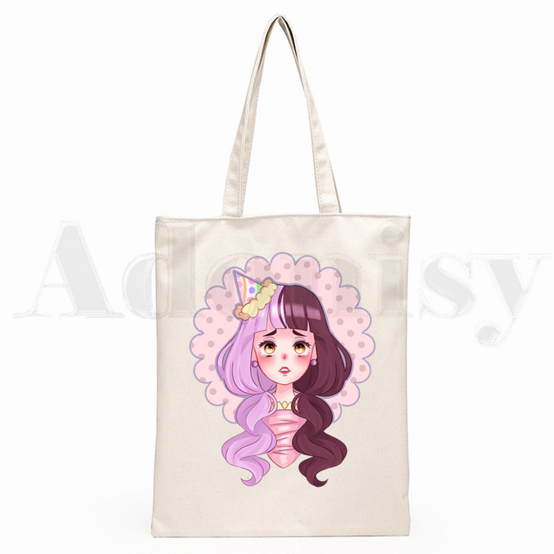 Melanie Martinez Kpop Letné grafické estetické grafické kreslené potlače Nákupné tašky Dievčenská móda Ležérne balenie Kabelka