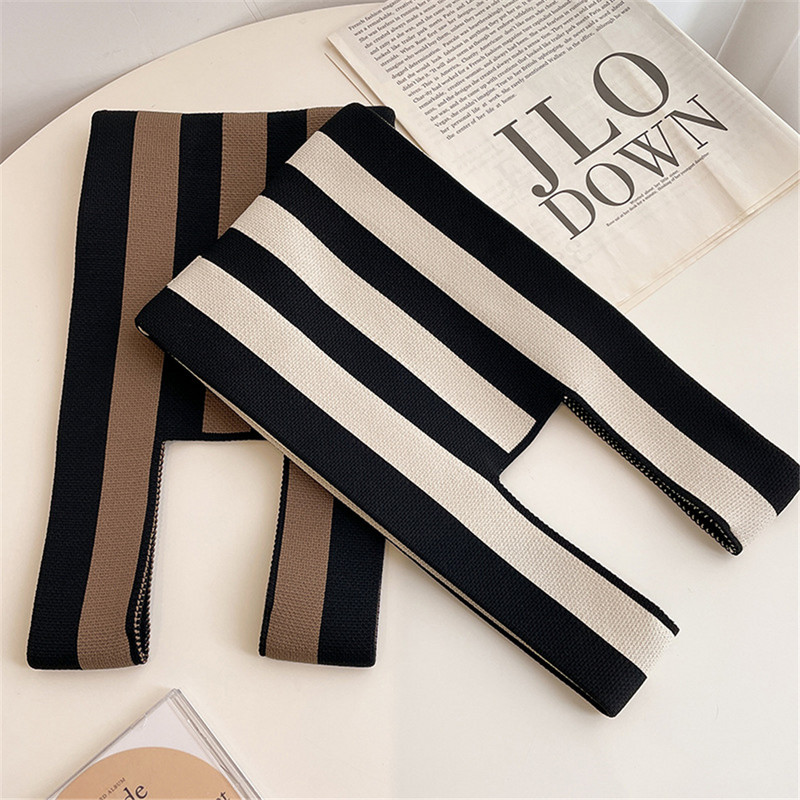 Meiteņu maza mezgla rokas soma Modes trikotāžas rokassomiņa Ikdienišķa soma studentiem Moderna svītru rūtainā soma Sieviešu atkārtoti lietojamas iepirkumu somas