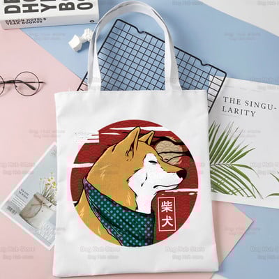 Shiba Inu disaini õlakottid suure mahutavusega kolledži Jaapani armas kawaii koer Harajuku käekott naiste kott ostukott