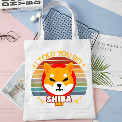 Shiba Inu disaini õlakottid suure mahutavusega kolledži Jaapani armas kawaii koer Harajuku käekott naiste kott ostukott