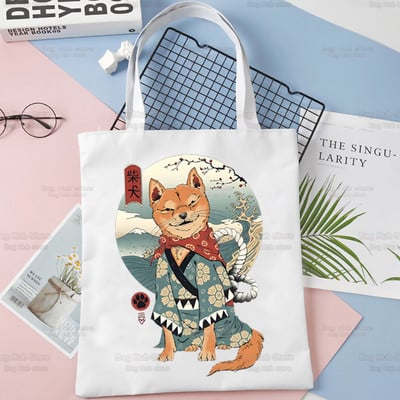 Shiba Inu disaini õlakottid suure mahutavusega kolledži Jaapani armas kawaii koer Harajuku käekott naiste kott ostukott