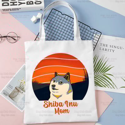 Shiba Inu disaini õlakottid suure mahutavusega kolledži Jaapani armas kawaii koer Harajuku käekott naiste kott ostukott