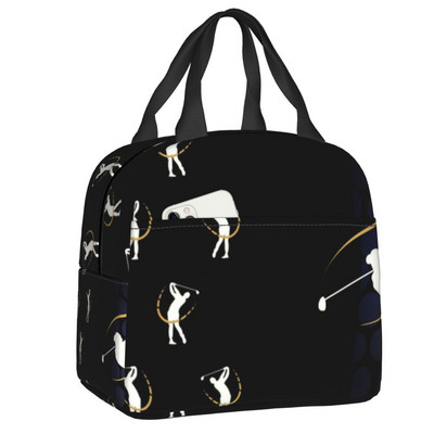 Golfo kamuoliukų izoliuotas pietų krepšys moterims Neperšlampamas sportinis golfo golfo žaidėjo aušintuvas terminių pietų kasų darbo mokykla