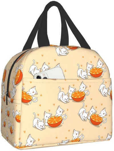 Smiješne slatke mačke, izolirana torba za ručak, prijenosna termalna kutija za hlađenje, višekratna torba za piknik Bento torba za žene, djecu, posao, škola, putovanja