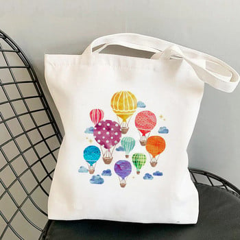 Shopper Cartoons Honey moon bee Printed Tote Bag γυναικών Harajuku shopper τσάντα κορίτσι Τσάντα ώμου για ψώνια Lady Canvas Bag