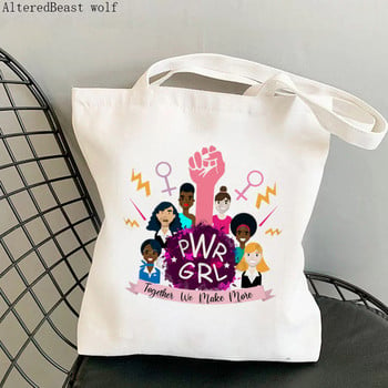 Γυναικεία τσάντα Shopper Positive Energy Girl Τσάντα Power Kawaii Τσάντα Harajuku Shopping Canvas Shopper Τσάντα για κορίτσι Τσάντα Tote Shoulder Lady Bag