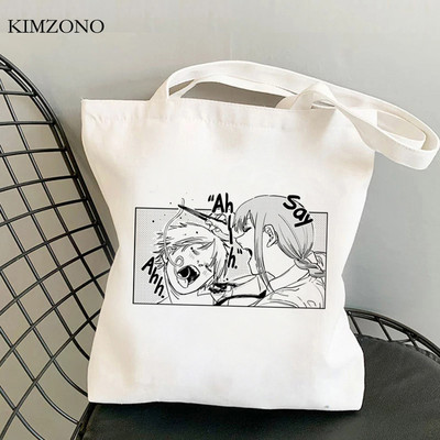 Chainsaw Man geantă de cumpărături bolsas de tela cotton tote shopper jute bag sac de cumpărături jute sacola sac toile