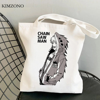 Chainsaw Man geantă de cumpărături bolsas de tela cotton tote shopper jute bag sac de cumpărături jute sacola sac toile