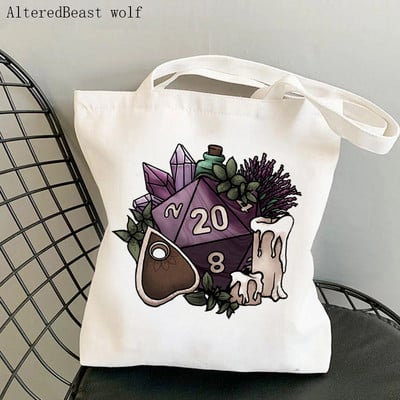 Moteriškas peties krepšys, raganavimo ir magijos Hekate rato magija Taro korta raganiškas drobinis krepšys Harajuku pirkėjo krepšys Tote Lady Bag