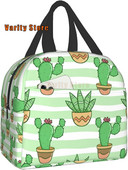 Zaļā kaktusa izolēta pusdienu soma, necaurlaidīga dzesētāja pusdienu kaste vīriešiem sievietēm, atkārtoti lietojama termiskā pusdienu soma ēdienreižu soma