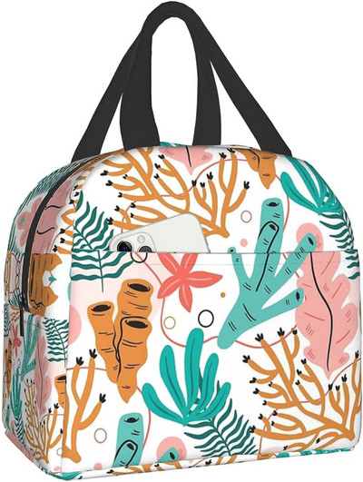 Zaļā kaktusa izolēta pusdienu soma, necaurlaidīga dzesētāja pusdienu kaste vīriešiem sievietēm, atkārtoti lietojama termiskā pusdienu soma ēdienreižu soma