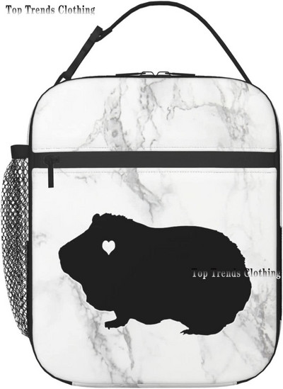 Miela jūrų kiaulytės priešpiečių dėžutė, nešiojamasis izoliacinis krepšys, nepralaidus priešpiečių aušintuvas, skirtas mokyklos darbui Biuro iškylai paplūdimyje, minkštas užšaldomas