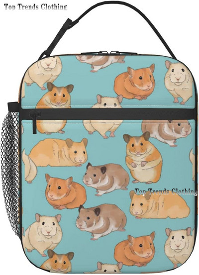 Miela jūrų kiaulytės priešpiečių dėžutė, nešiojamasis izoliacinis krepšys, nepralaidus priešpiečių aušintuvas, skirtas mokyklos darbui Biuro iškylai paplūdimyje, minkštas užšaldomas