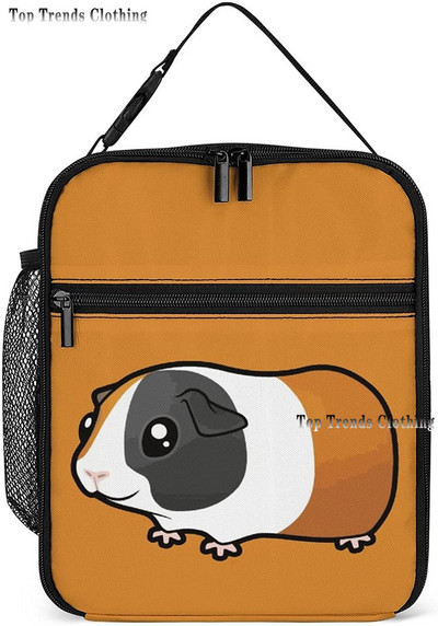 Miela jūrų kiaulytės priešpiečių dėžutė, nešiojamasis izoliacinis krepšys, nepralaidus priešpiečių aušintuvas, skirtas mokyklos darbui Biuro iškylai paplūdimyje, minkštas užšaldomas