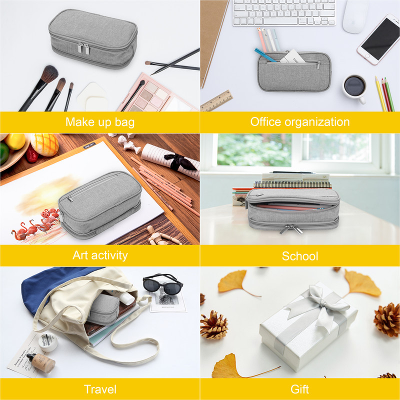 Višenamjenska školska pernica za osnovce i ženske šminke Vodootporna troslojna torba za pohranu velikog kapaciteta