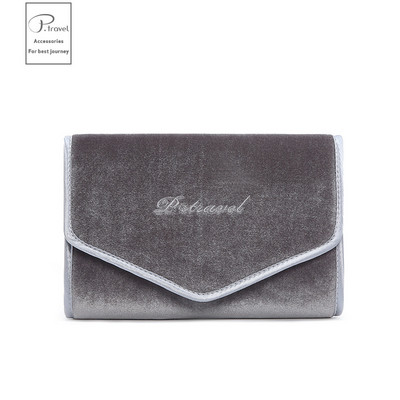 Sklopivi baršunasti rolni organizator nakita Sklopiva kutija za nakit za putovanje - Prstenje Ogrlice Torba za pohranu nakita