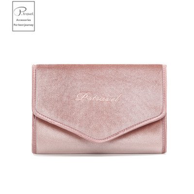 Sklopivi baršunasti rolni organizator nakita Sklopiva kutija za nakit za putovanje - Prstenje Ogrlice Torba za pohranu nakita