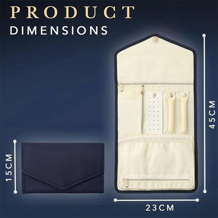 Sklopivi baršunasti rolni organizator nakita Sklopiva kutija za nakit za putovanje - Prstenje Ogrlice Torba za pohranu nakita