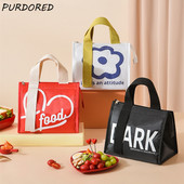 PURDORED 1 kom. Nova modna ženska torba za ručak Vodootporna termo kutija za hranu od Oxford tkanine Torbica za svježi bento Loncheras De Mujer