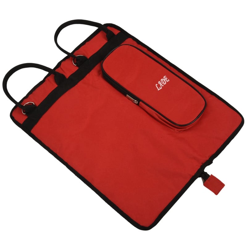 Torbica za torbicu za bubanj Držač palice za bubanj Torba za udaraljke s malletom za bubanj s vanjskim džepom i podnim kukama, crvena