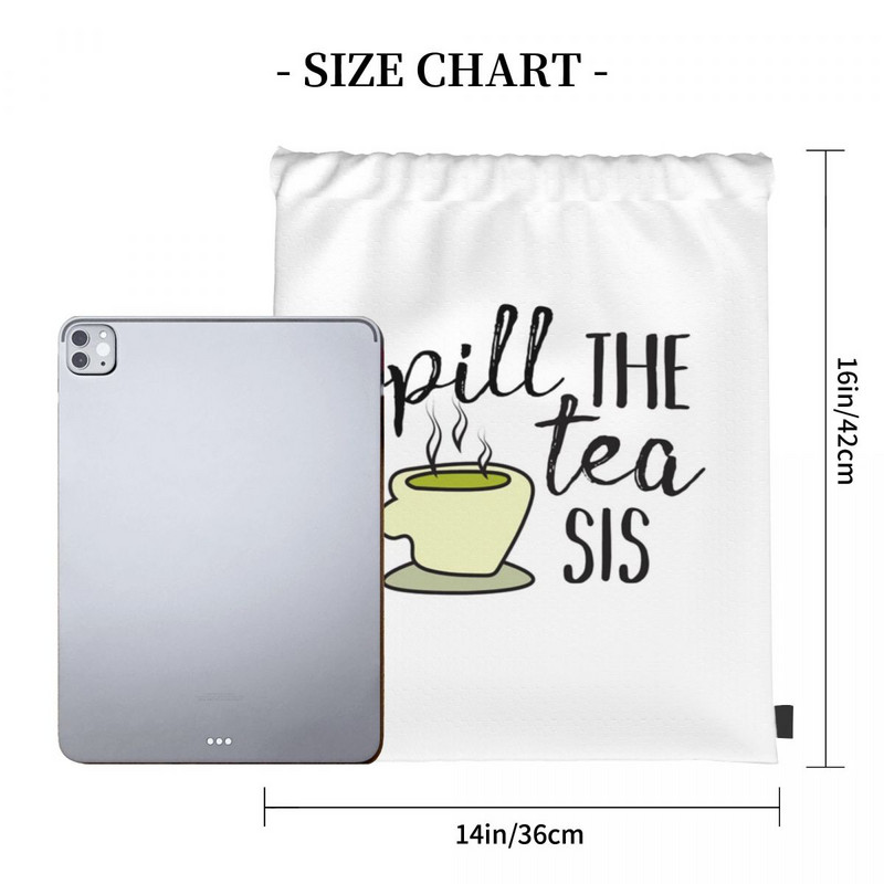 Spill The Tea Vrećice s uzicom Ruksaci Torba Ženska prilagođena torba Slatki ruksaci Ruksaci za žene