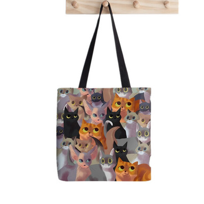 2021. gada pircēju bibliotēkas iepirkumu soma, apdrukāta soma, sieviešu Harajuku pircēja rokassomiņa, meitene plecu iepirkumu soma.