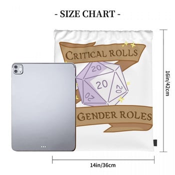 Critical Rolls Not Gender Roles Τσάντες με κορδόνια Σακίδια πλάτης Σχολικές τσάντες ταξιδιού Σακίδιο πλάτης Anime Τσάντα παπουτσιών για παιδιά