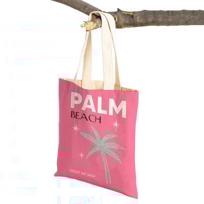 Capri Palmbeach Hawaii Monaco Miami Ibiza Femeie Genți de cumpărături Pânză pliabilă Geanta de călătorie nordică Geanta de mână pentru supermarket