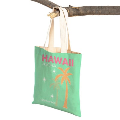 Capri Palmbeach Hawaii Monaco Miami Ibiza Femeie Genți de cumpărături Pânză pliabilă Geanta de călătorie nordică Geanta de mână pentru supermarket