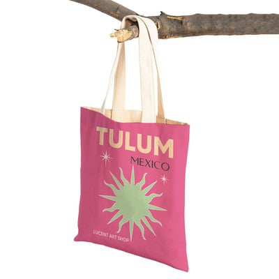 Capri Palmbeach Hawaii Monaco Miami Ibiza Femeie Genți de cumpărături Pânză pliabilă Geanta de călătorie nordică Geanta de mână pentru supermarket