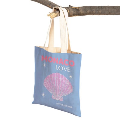 Capri Palmbeach Hawaii Monaco Miami Ibiza Femeie Genți de cumpărături Pânză pliabilă Geanta de călătorie nordică Geanta de mână pentru supermarket