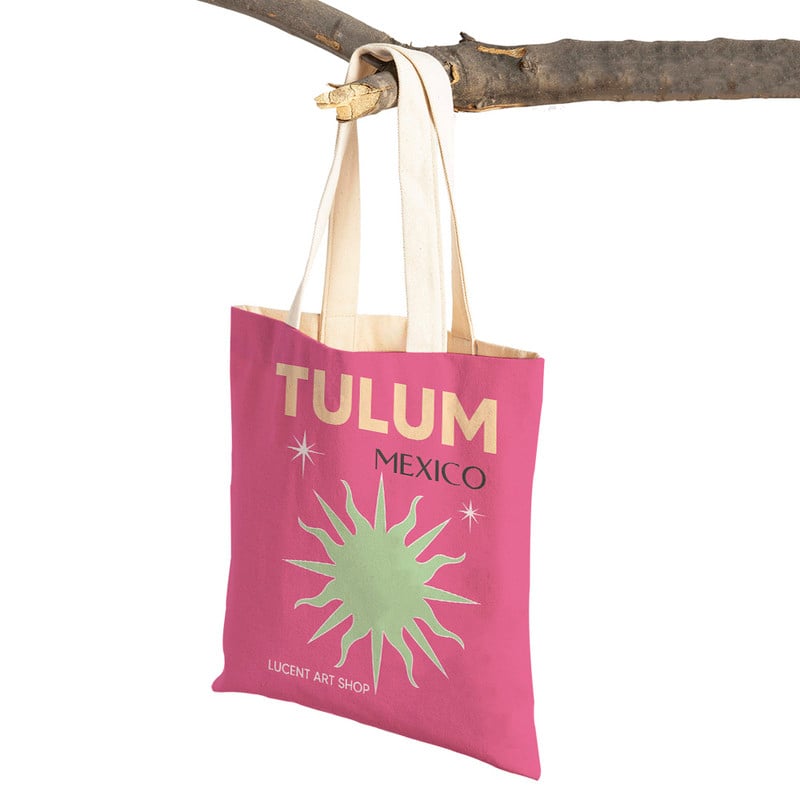 Capri Palmbeach Hawaii Monaco Miami Ibiza Femeie Genți de cumpărături Pânză pliabilă Geanta de călătorie nordică Geanta de mână pentru supermarket