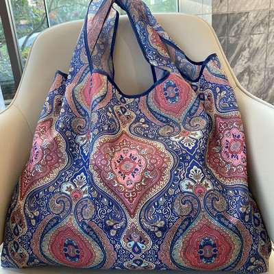 Torba za kupovinu za višekratnu upotrebu, sklopiva torba za kupovinu, koja se može prati u perilici, velika velika torba od 50 funti, torba za rame, čvrsti, lagani poliester