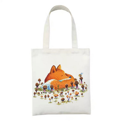 Korejske mačke sa slatkim printom, nova harajuku torba velikog kapaciteta, platnene vintage crtići Ulzzang Ins Sweet College Chic torbe na rame