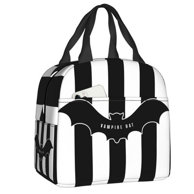 Izolované obedové tašky s vzorom netopierov pre ženy, Halloween, goth, okultná čarodejnica, prenosná chladiaca termálna obedová taška Bento Box