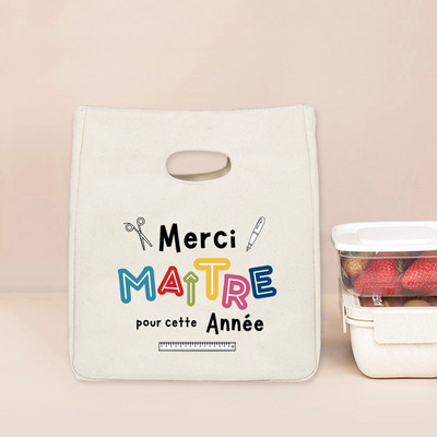 Paldies MistreTeacher pusdienu maisa dzesētājs, pārnēsājams, siltumizolēts pārtikas trauks pusdienu kaste Gada beigu skolotāja dāvana