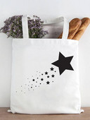 Ženska modna zvijezda Geometrijski slatki ispis iz 90-ih Ležerne kupovne torbe za kupnju Ženska platnena velika torba na ramena za djevojčice